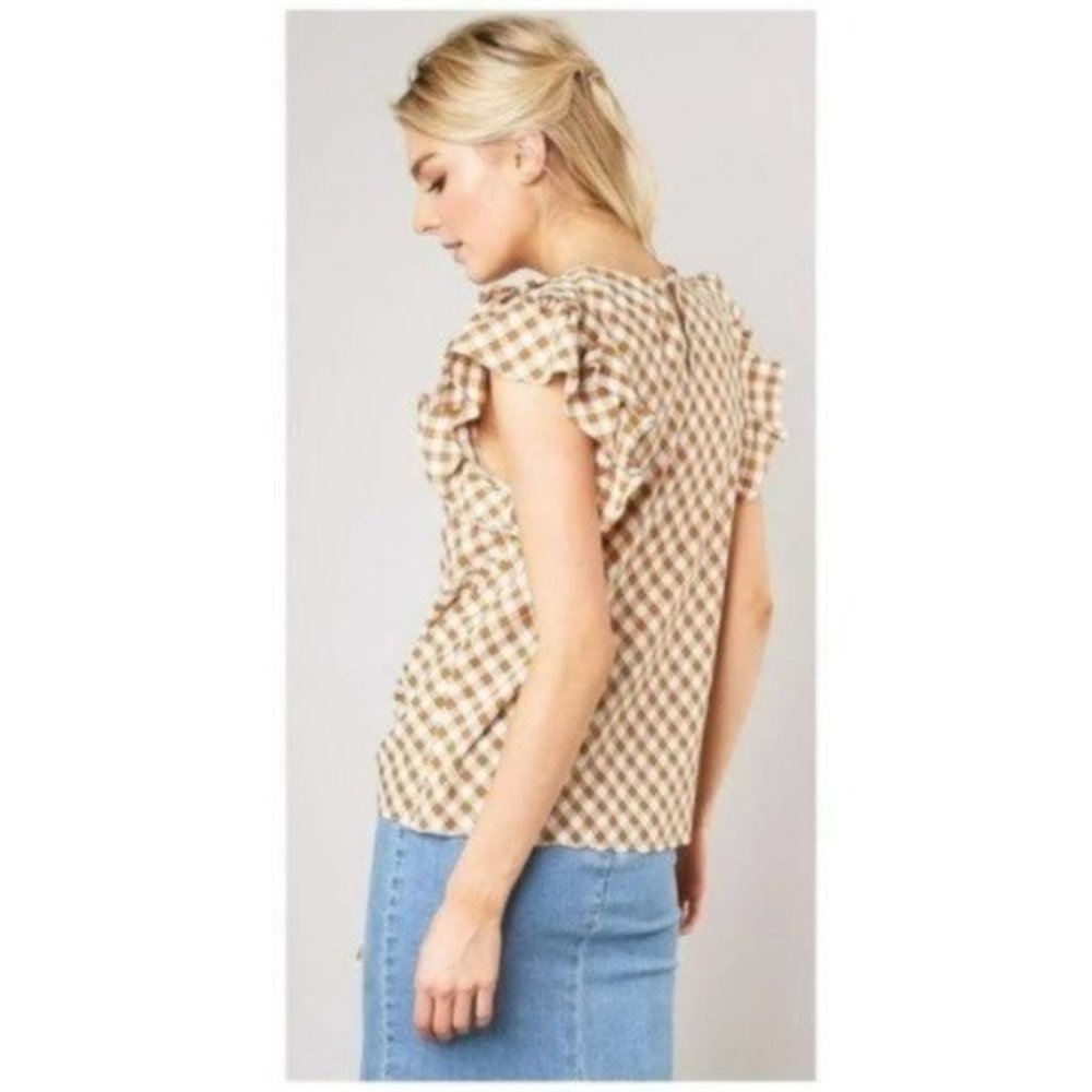 💐HOST_PICK💐 Gingham Ruffle Tank - Picture 2 of 3